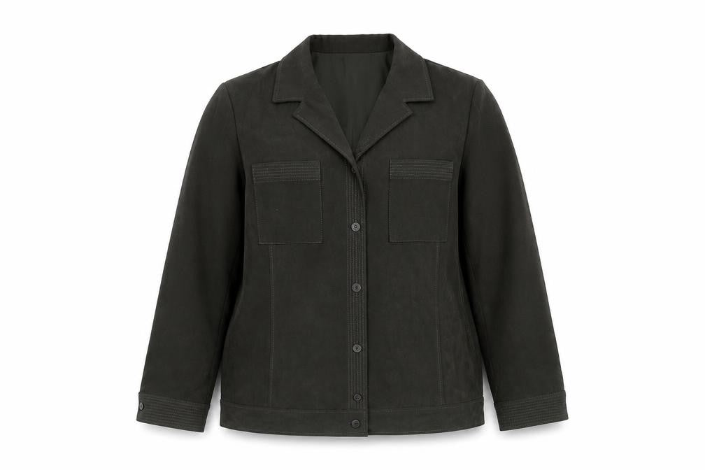 Front view of Viyella Women's Green Cotton Jacket, size 16