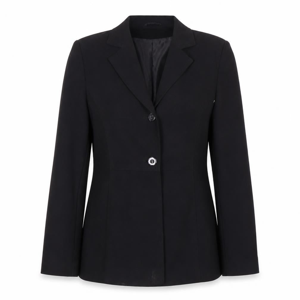 Front view of Bay Women's Black Suit Jacket, size 8, Classic
