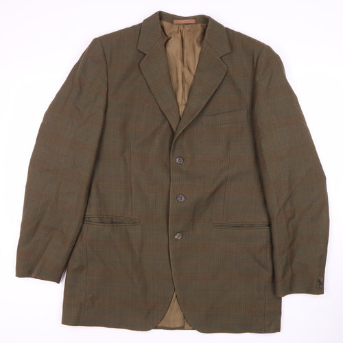 Dunn & Co. Men's Brown Plaid Blazer, Size 41R