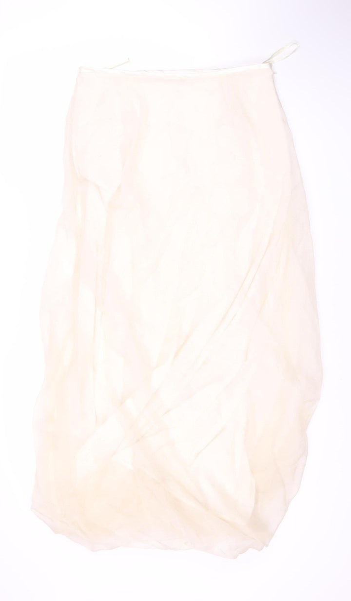 Birger & Mikkelsen Women's Ivory Silk Skirt L