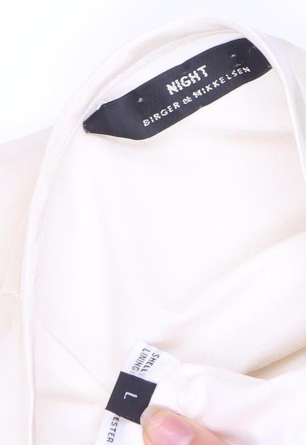 Birger & Mikkelsen Women's Ivory Silk Skirt L