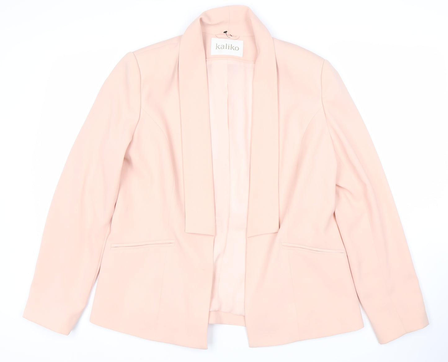 Kaliko Women's Pink Blazer Size 12 Shawl Lapel Lined