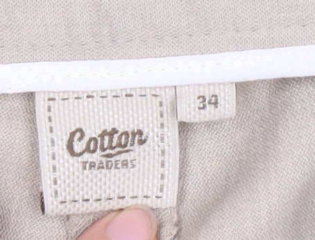 Cotton Traders Men's Beige Trousers Size 34