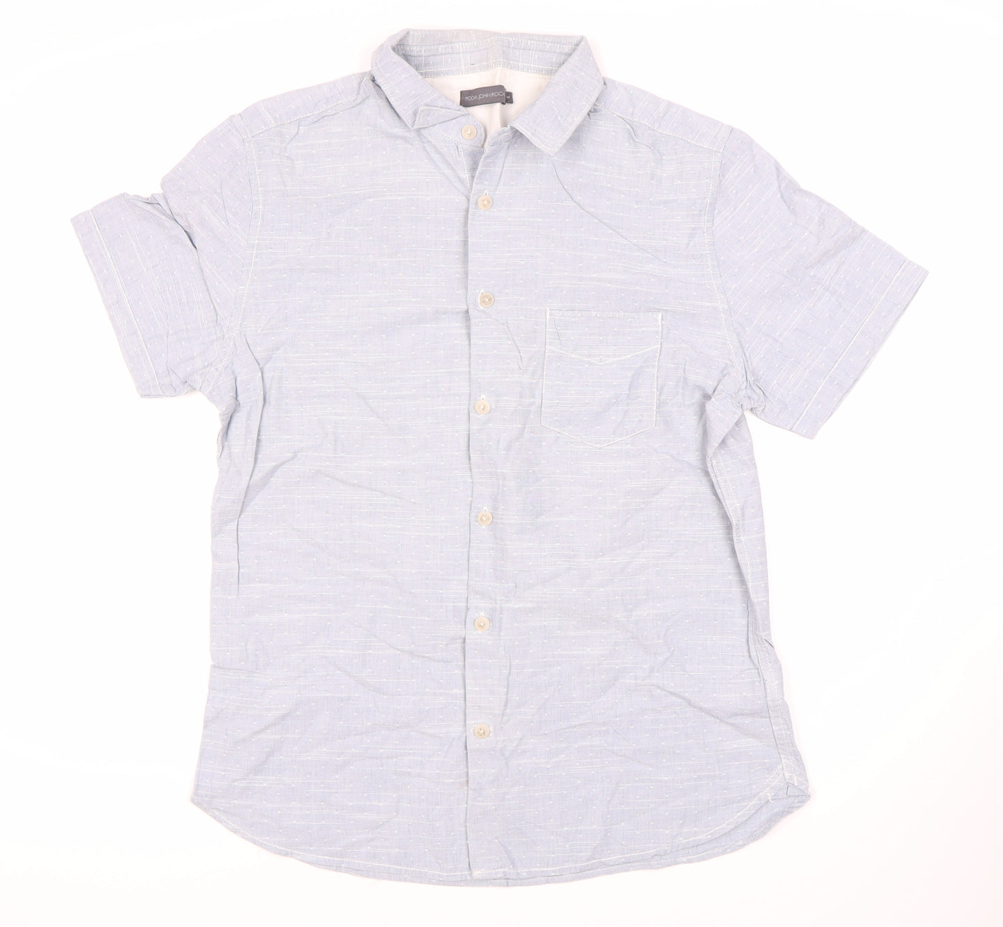 ROCHA John Rocha Men's White Button-Up Shirt M