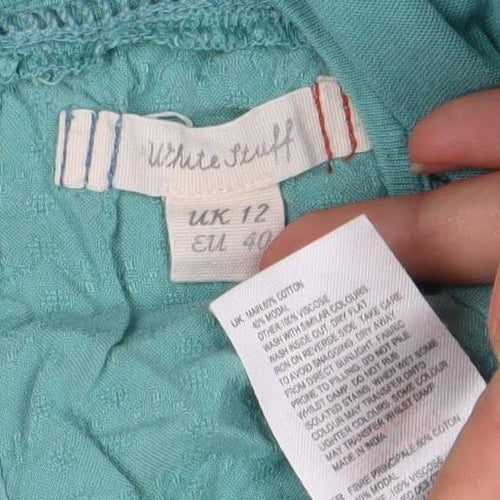 White Stuff Women's Blue 3/4 Sleeve Blouse, Size 12