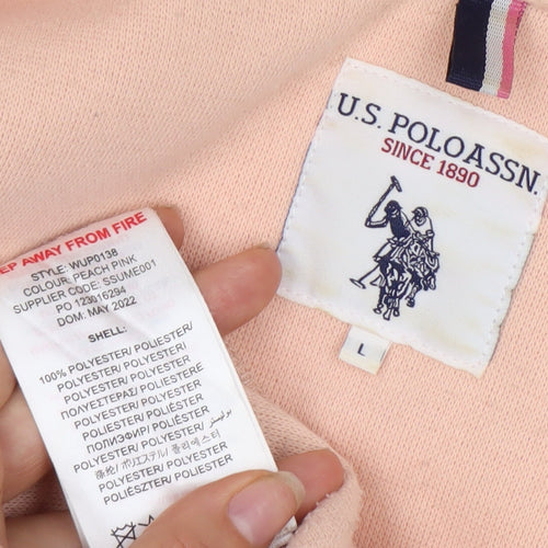 U.S. Polo Assn. Women's Pink Basic Jacket L