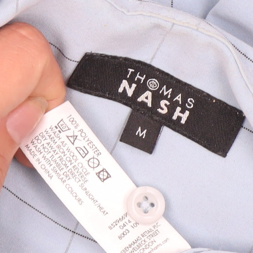 Thomas Nash Men's Blue Check Short Sleeve Shirt M