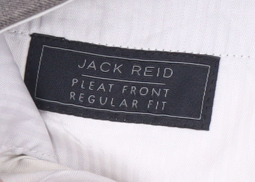 Jack Reid Men's Grey Regular Fit Trousers 32R