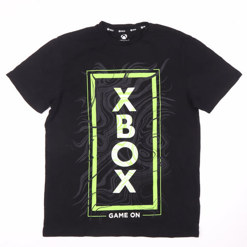 Xbox Black Men's T-Shirt M Graphic Logo Short Sleeve