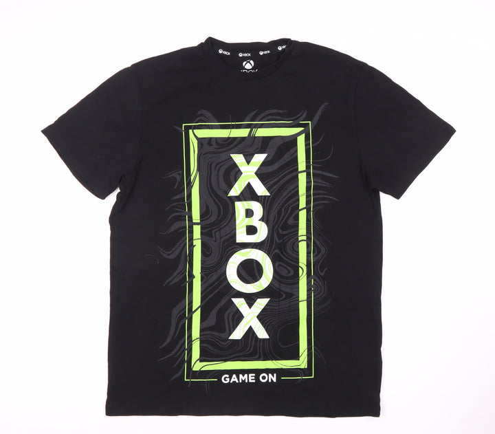 Xbox Black Men's T-Shirt M Graphic Logo Short Sleeve