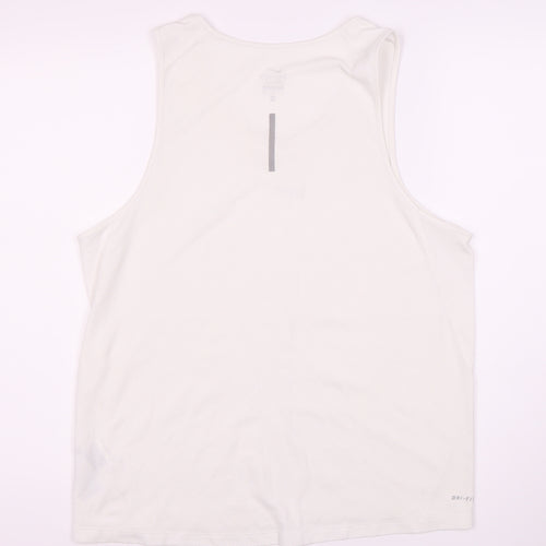 Nike Men's White Dri-Fit Athletic Tank Top L