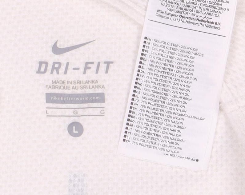Nike Men's White Dri-Fit Athletic Tank Top L