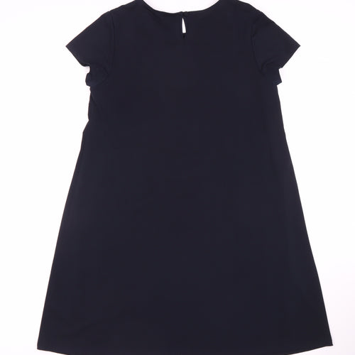BHS Women's Black A-Line Dress Size 12 Short Sleeve