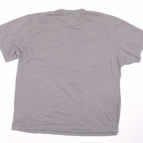 Uniqlo Men's Neon Genesis Grey T-Shirt, Small Size