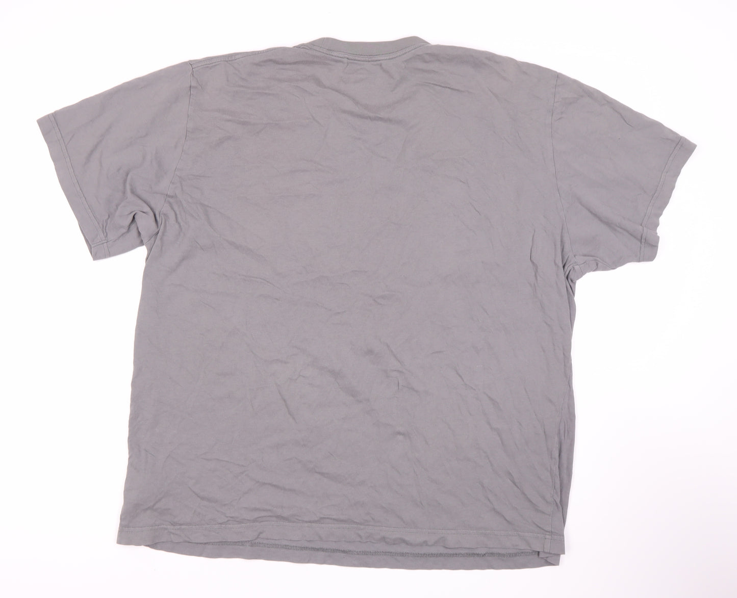 Uniqlo Men's Neon Genesis Grey T-Shirt, Small Size