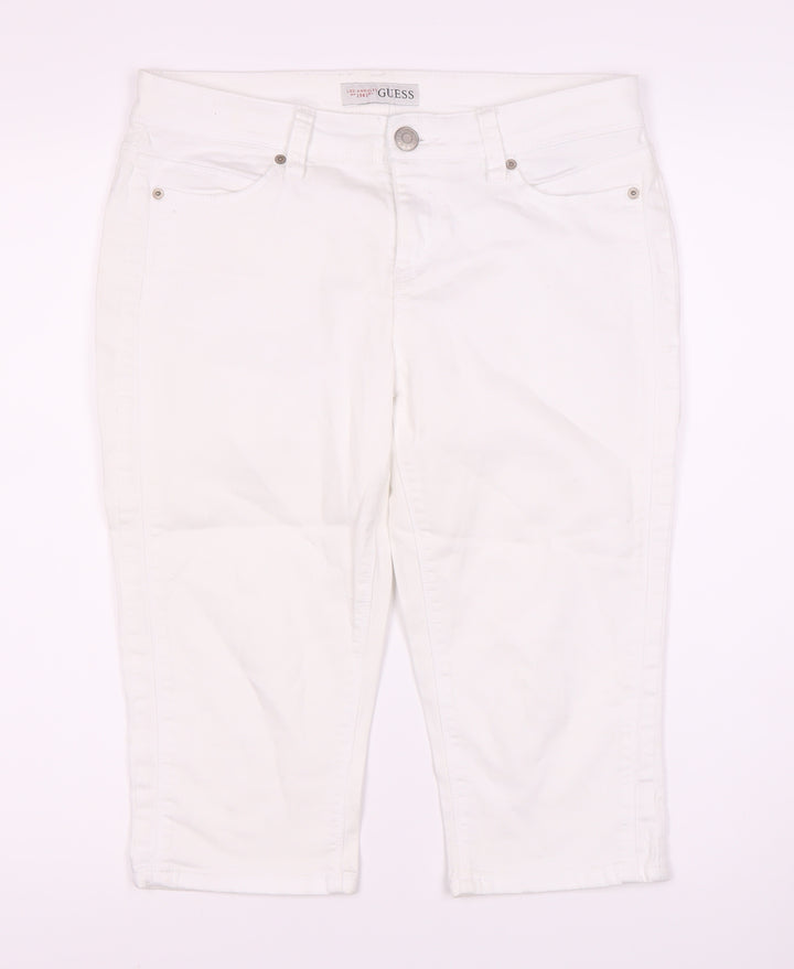 GUESS Women's White Cropped Denim Jeans Size 2