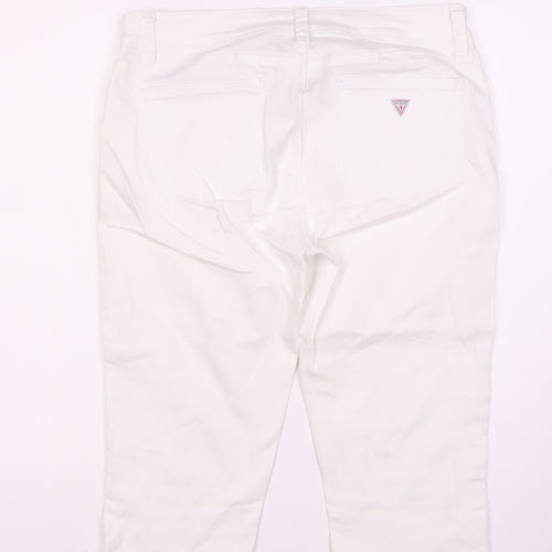 GUESS Women's White Cropped Denim Jeans Size 2