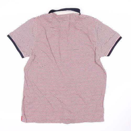 Ted Baker Men's Multicoloured Striped Polo Shirt, Size S