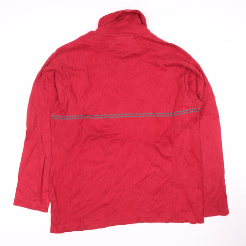 Tommy Hilfiger Men's Red Pullover Sweatshirt, L, Logo Accent