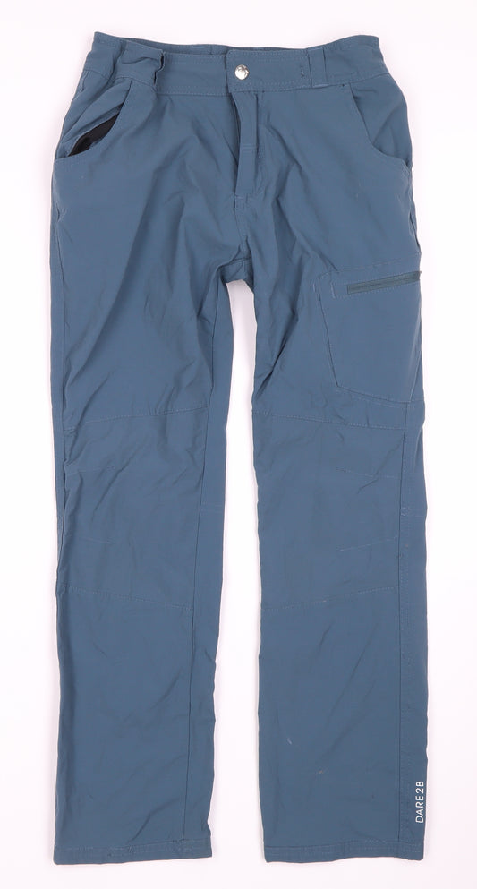 Dare2B Boys Blue Cargo Trousers 9-10 Years Adjustable Waist