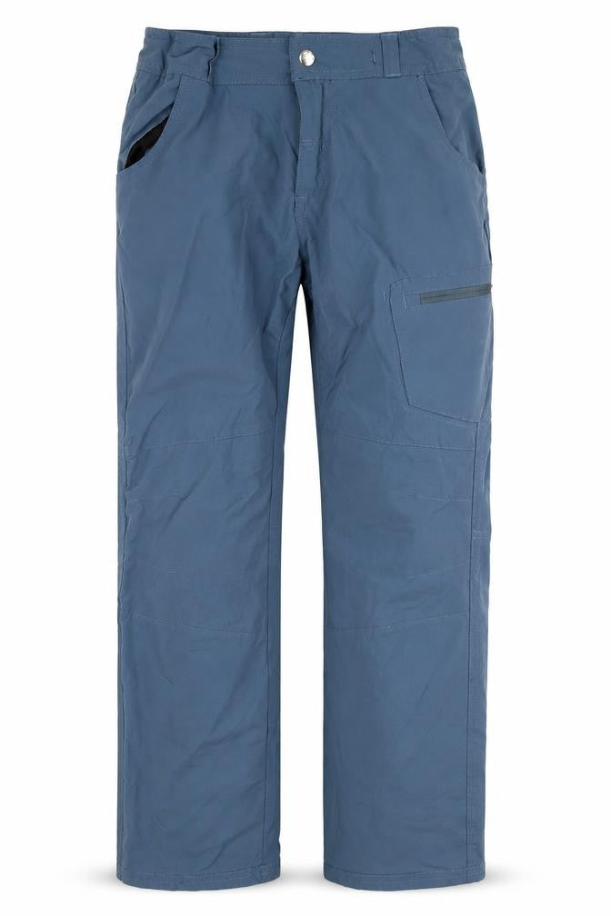 Front view of Dare 2b boys’ blue cargo trousers 9-10 years adjustable waist