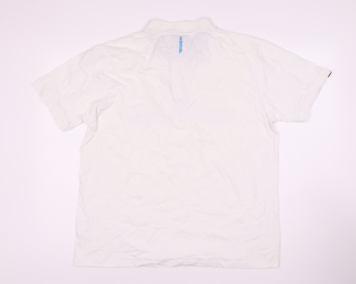 McKenzie Men's White XL Polo Shirt with Logo