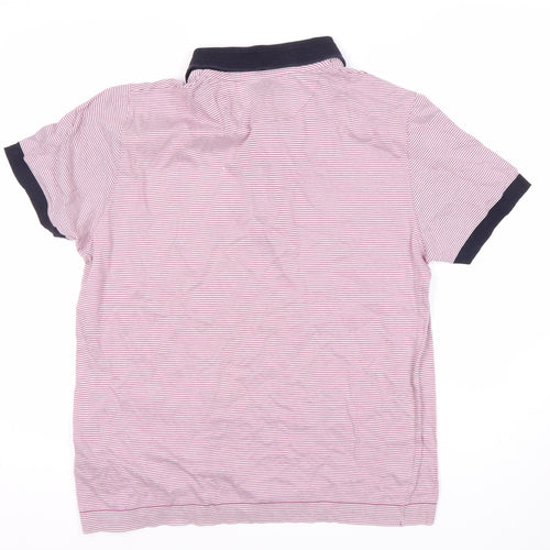 Ted Baker Men's Pink Striped Polo Shirt A