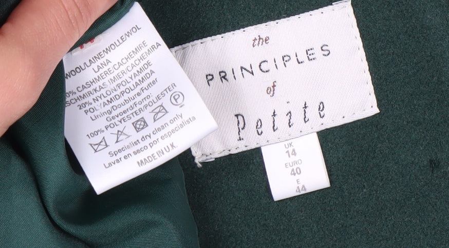 The Principles of Petite Women's Green Blazer, Size 14, Wool Blend