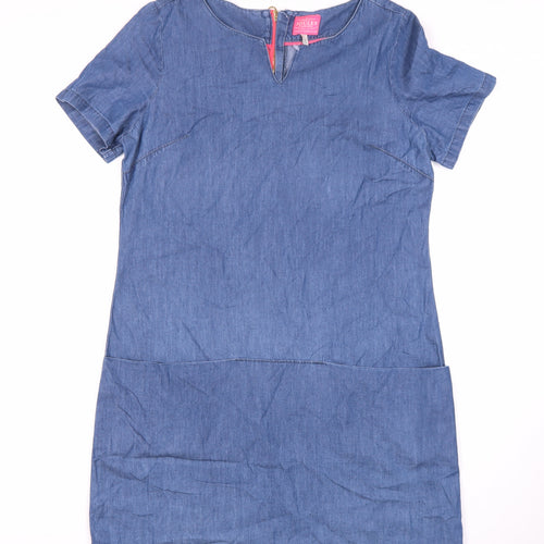 Joules Women's Blue Size 8 Denim Dress
