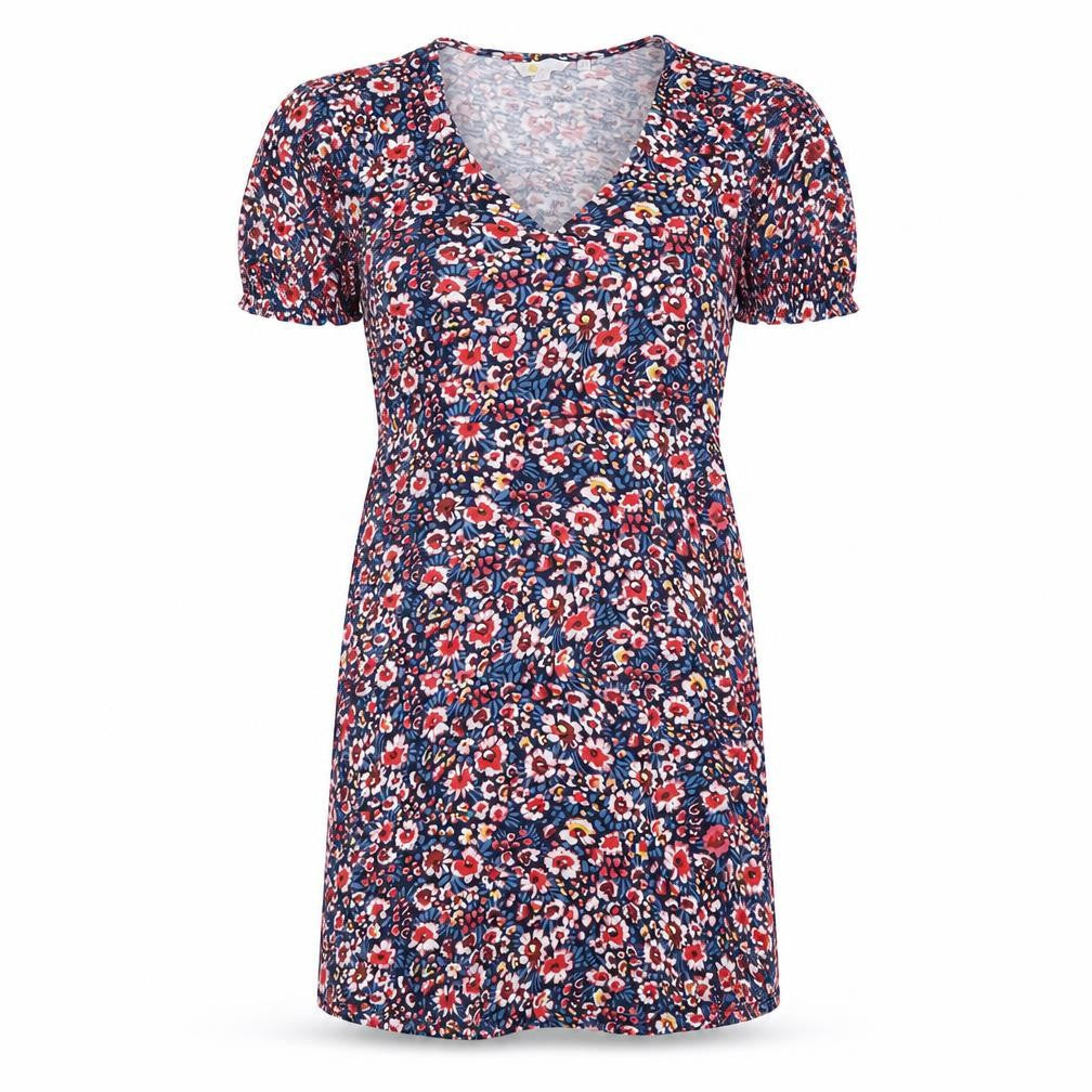 Front view of Boden Women's Multicoloured Floral Pencil Dress, size 8