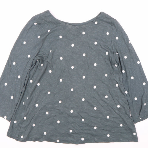 Fat Face Women Green Polka Dot Long Sleeve Tunic