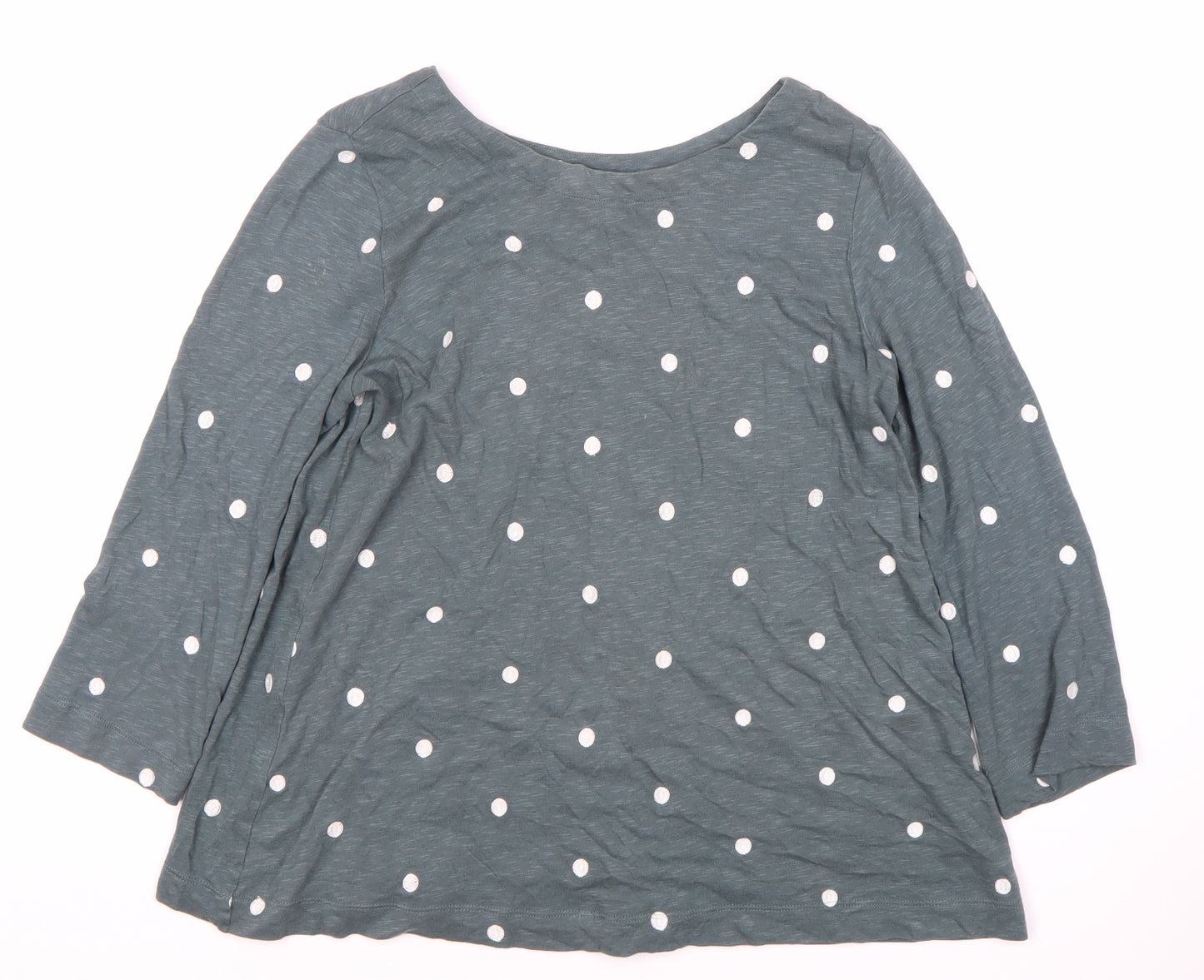 Fat Face Women Green Polka Dot Long Sleeve Tunic