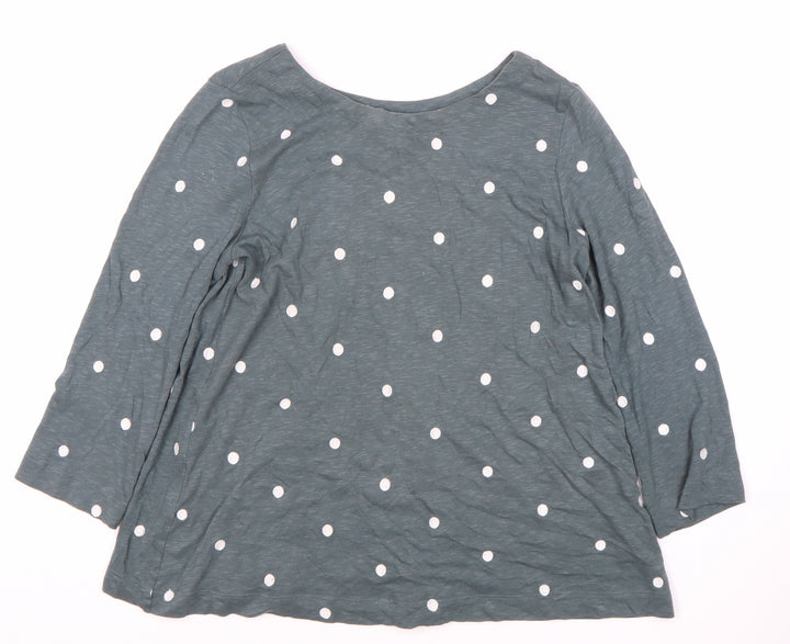 Fat Face Women Green Polka Dot Long Sleeve Tunic