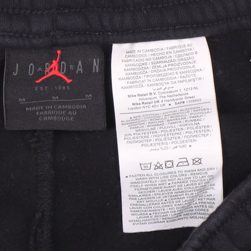 Jordan Men's Black Athletic Shorts, Size M, Basketball Style