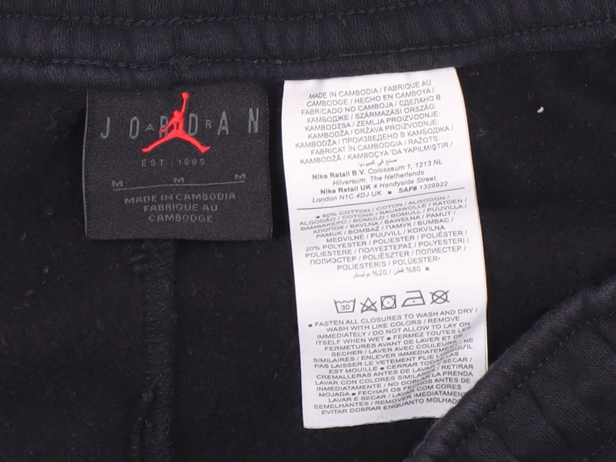 Jordan Men's Black Athletic Shorts, Size M, Basketball Style