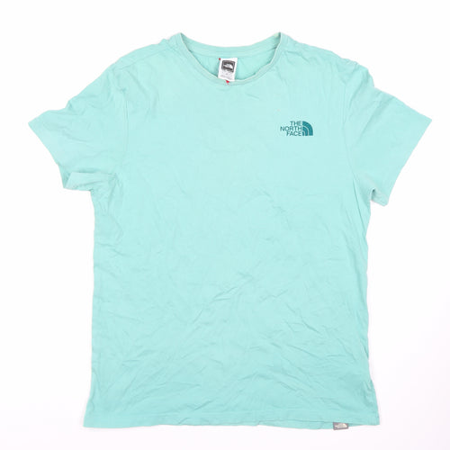 The North Face Men's Blue Cotton Crew Neck T-Shirt - Small