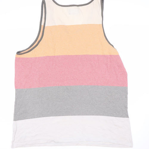 Rip Curl Men's L Multicoloured Sleeveless Striped T-Shirt