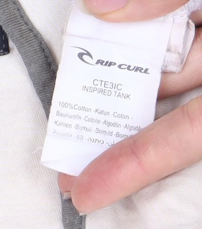 Rip Curl Men's L Multicoloured Sleeveless Striped T-Shirt