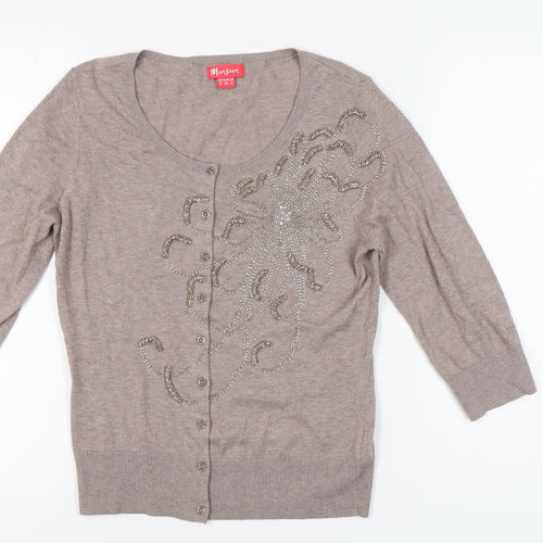Monsoon Women's Beige Cardigan Size 10