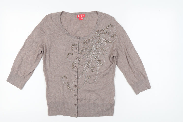 Monsoon Women's Beige Cardigan Size 10
