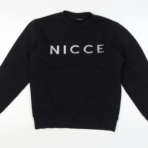 NICCE Men’s Black XS Pullover Sweatshirt Crew Neck