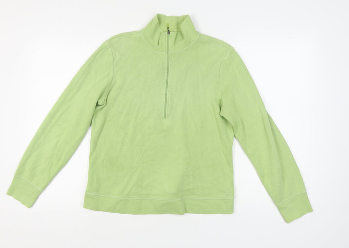IZOD Women's Green Medium 1/4 Zip Sweatshirt Casual