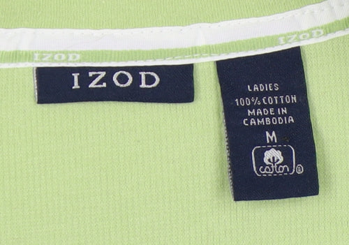 IZOD Women's Green Medium 1/4 Zip Sweatshirt Casual