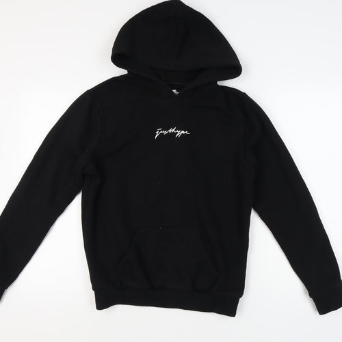 Just Hype Women's Black Pullover Hoodie - Size 10