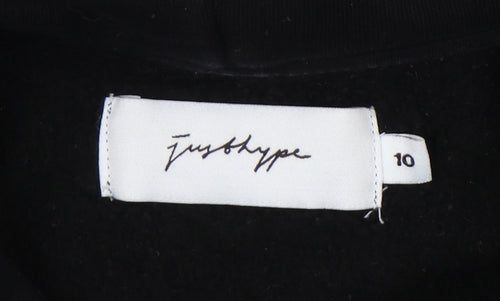 Just Hype Women's Black Pullover Hoodie - Size 10