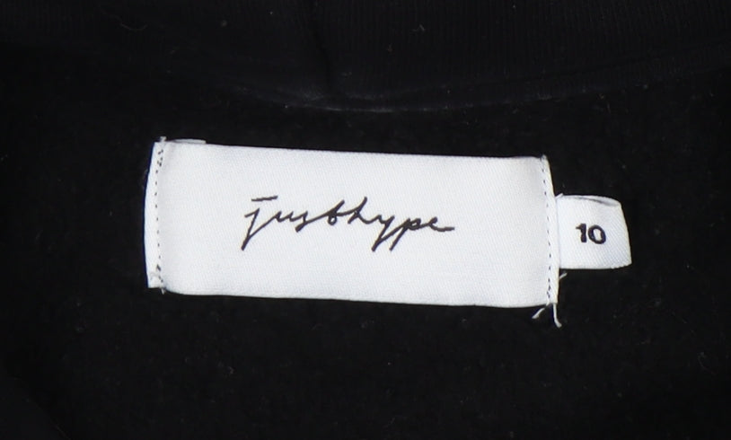 Just Hype Women's Black Pullover Hoodie - Size 10