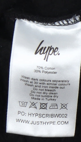 Just Hype Women's Black Pullover Hoodie - Size 10