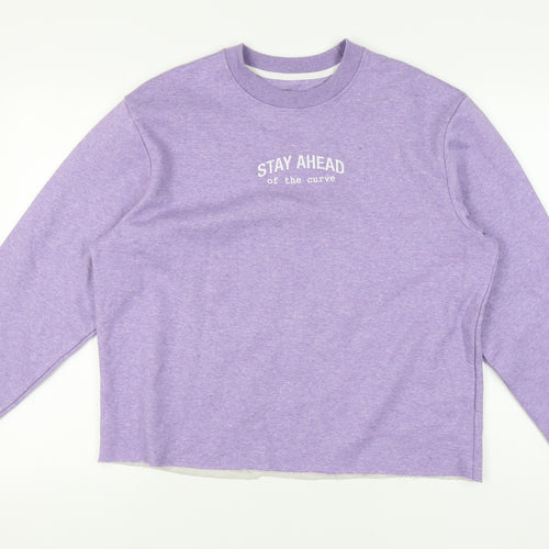 Max Women's Purple Slim Fit Pullover Sweatshirt L