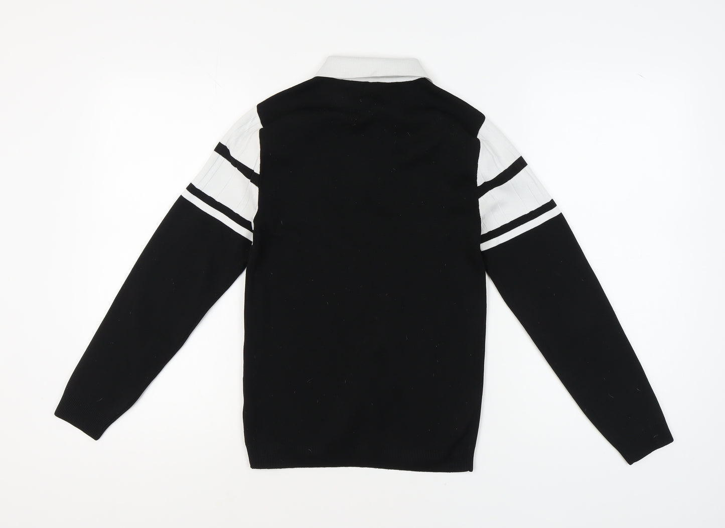 River Island Women's Black Striped Full Zip Jumper