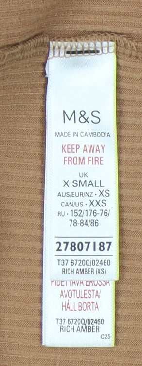 Marks and Spencer Brown XS Midi Bodycon Dress